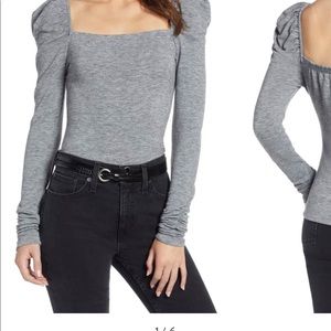 Something navy gray top